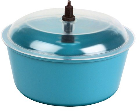 Raytech 23-005 Polyethylene Bowl with Lid, 0.05 Cubic feet Capacity, 8 Diameter, for TV-5 Standard Vibratory Tumbler