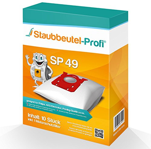 10 Staubsaugerbeutel geeignet für AEG Equipt AEQ 12+, Equipt AEQ 12, Equipt AEQ 30+, Equipt AEQ 30 SP49 von Staubbeutel-Profi®