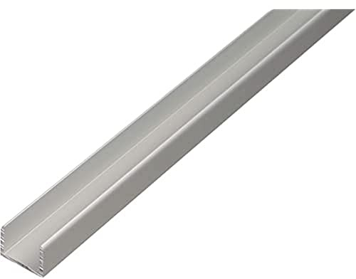 Alberts 030166 U-Profil | selbstklemmend | Aluminium, silberfarbig eloxiert | 1000 x 10,9 x 10 mm