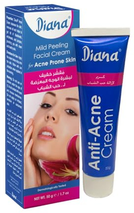 Diana Mild Peeling Facial Cream 50g – Salicylic Acid Acne Treatment for Oily & Blemish Prone Skin – Oil Control, Pore Cleansing & Gentle Exfoliating Face Cream with Witch Hazel