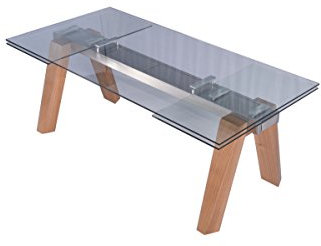 KAWOLA Esstisch Mounty Glastisch 200-300cm x 100cm ausziehbar