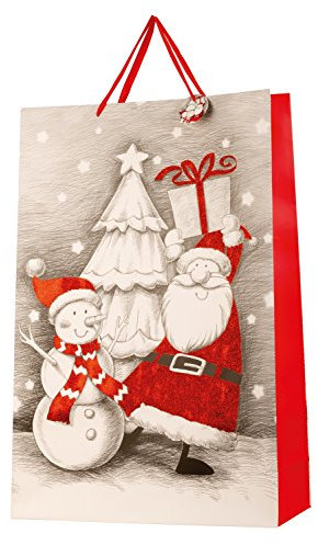 Lifestyle & More Riesige XXL Geschenkt?te Weihnachten mit Glitzer im 2er Set Abmessung 50x72x16cm