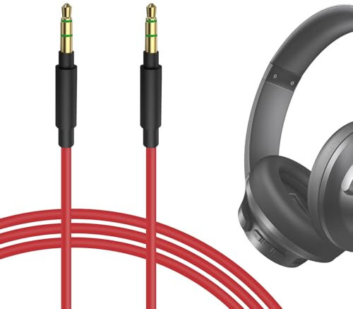 GEEKRIA Audio Cable Compatible with Beats Studio Pro/3/2, Solo 4/3/2, Mixr, Pro Headphones, 1/8 (3.5mm) to 3.5mm Aux Replacement Stereo Cord (4 ft/1.2 m)