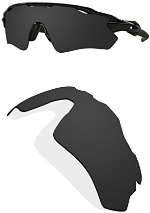 Littlebird4 Polarisierte Ersatzgläser für Oakley Radar EV Path Sonnenbrille – Verschiedene Optionen, Herren, Dark Black