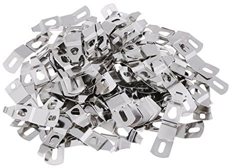 100 16 x 54 mm Bild Fotorahmen Metallfeder drehen Clip Aufhänger Silber