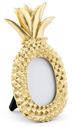 WEDDINGSTAR Mini-Bilderrahmen, Ananas, goldfarben, 6 Stück