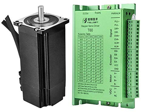 RTELLIGENT Schrittmotor Treiber mit Schrittmotor Closed-Loop Nema 24 Arduino 4 NM 5A High Torque Hochleistung 24-50 V Gleichspannung mit 4000PPR Inkrementalgeber