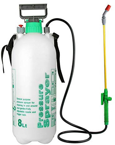 Garden Pressure Sprayer Knapsack Weed Killer Fence Water Spray Bottle (8 Litre Sprayer)