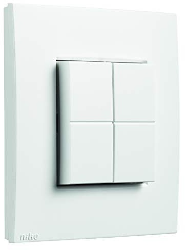 NIKO Fernbedienung: Schalter und Dimmer für Philips Hue - keine Batterien oder Aufladen nötig. TRIAC-Schalter, Druckknopf-Bedienung, EIN-AUS-Modus, Zigbee-kompatibel