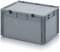 Auer Packaging Eurobehälter-Eurobox 60 x 40 x 33,5 cm mit Scharnierdeckel - Lagerbox Stapelbox Lagerkiste Plastik Box mit Deckel Aufbewahrungskiste große Kiste 600x400x335