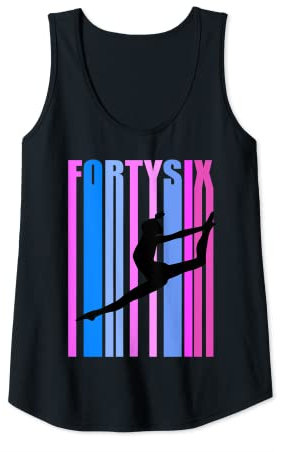 Damen Damen Turnanzug zum 46. Geburtstag, Retro, Tanzen Tank Top