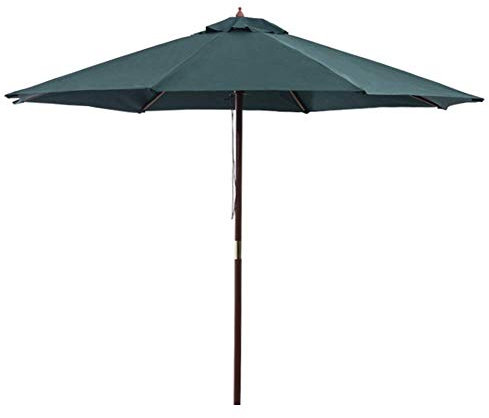 JYCCH 3,0 m Cever Sonnenschirm zum Aufhängen, großer Garten-Sonnenschirm in Aluminium-Sonnenschutz, leicht, robust, schützend für Strand/Pool/Terrasse/Außenzelt, Grün