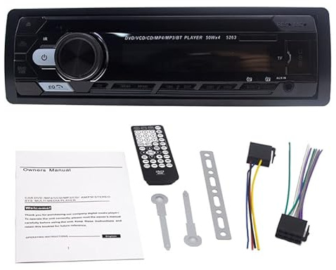 BOOMBOOST 24V 2053 Bluetooth Car Radio 1 DIN Car DVD CD Player Car MP3 Estéreo Car Manos Libres Audio Radio Soporte AUX Tarjeta SD U Disco Lector de Tarjetas SD
