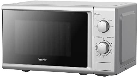 Igenix IGM0820S Solo Manual Microwave, 5 Power Levels And Defrost Function, 35 Minute Timer, 800 W, 20 Litre, Silver