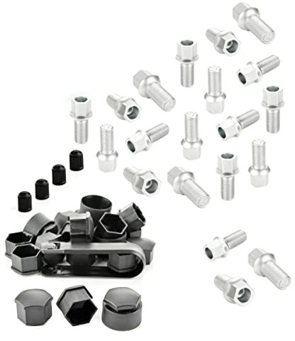LST 20x Radschrauben mit Kappen Kugelbund M14x1,5x27 Polo