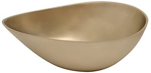 Casa Moro Orientalisches MESSING-WASCHBECKEN SANI 40,5 cm lang gold handgefertigtes DESIGNER AUFSATZWASCHBECKEN in Wellen-Form WASCHTISCH BADEZIMMER | CMDM11