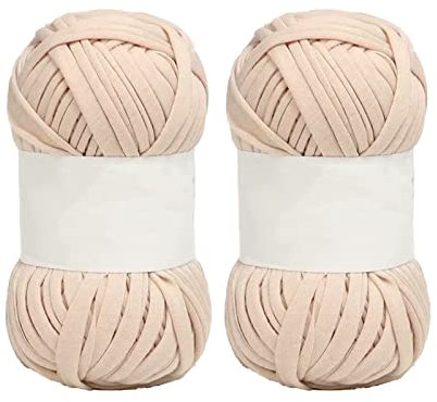 Tshirt Yarn, Trapilho À Crocheter, 5 Pièces 1,2 Pouces de Large Fil de Tapis Spaghetti de Couleur Vive Doux pour la Peau Fil Crochet Fil Pour Crochet pour sacs, couverture au crochet