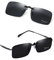 TERAISE Polarisierte Clip auf Sonnenbrille für Männer/Frauen über Korrektionsbrille, Sonnenbrille Clip auf für Outdoor/Fahren, HD Anti-Glare UV400(Grau)