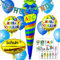 Einschulung Schuleinführung Deko Set für Jungen,SCHULKIND Banner + 2pcs HURRA SCHULKIND Folienballon + 18 Luftballon+Zuckertüte Folien Luftballons mit ABC+ 21 Konfetti Schulanfang schulkind Deko