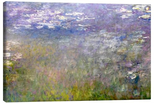Posterlounge Water Lilies, Agapanthus (right panel) Canvas print by Claude Monet 90 x 60 cm Wall art Wall decor