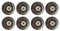 8er-Pack Inline-Skate-Rollen 82A mit Kugellagern 72 mm, Gepäckrollen, Möbelrollen Ersatz für Rollerblade-Radersatz, Rollschuhrollen