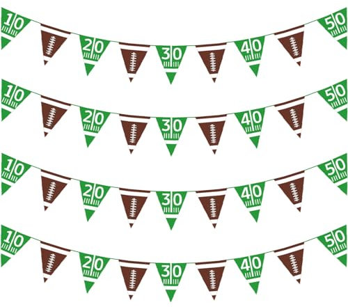 Fußball Party Supplies American Football Papier Wimpel Wimpel Fußball Dreieck Flaggen Party Banner für Geburtstag Frenzy Game Time Heckklappe Party Dekorationen