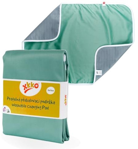 XKKO - wasserdichte & waschbare Wickelunterlage (70x50cm) Farbe Jadegrün