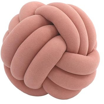 PTKG Plüsch-Knoten-Ball-Kissen – Runde geknotete Ball-Wurf-Kissen Lamm-Samt-Sofa-Kissen für Schlafzimmer-Wohnzimmer-Dekor,A31,35cm