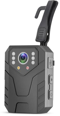 Cámara Corporal 4K, Cámara Corporal Portátil WiFi con Clip para Hombro, Grabación en Bucle, con 10 Horas de Grabación, para Aplicación de la Ley