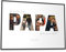 Papierschmiede® Geschenk für Papa Bild mit Fotos - A2 im Bilderrahmen XXL - Personalisiertes Vatertagsgeschenk - Bester Papa Poster personalisierbar Geburtstag Vatertag Weihnachten