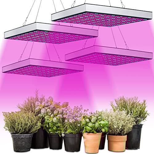 Cecaylie 4x45W LED Pflanzenlampe Vollspektrum, LED Grow Light Pflanzenlicht Led Grow Lamp, 225PCS LEDs Grow Lamp Pflanzen LED Wachstumslampe für Gemüse, Blume,Greenhouse, Zimmerpflanzen