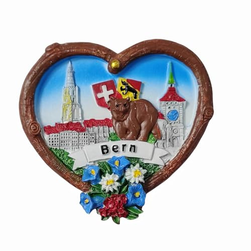3D-Kühlschrankmagnet, Motiv: Berner Schweiz, Reise-Souvenir, Kühlschrank, Dekoration, Kunstharz, handbemalt, Bastelsammlung