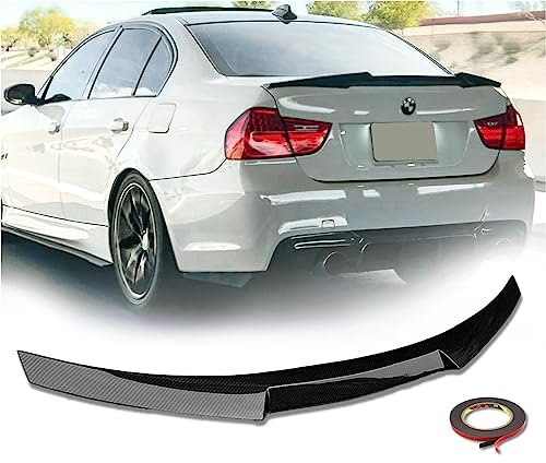 MpTuned E90 M4 Stil Heckspoiler Carbon Optik für 3er 2004-2013 Limousine 4-Türer 318i 320i 330i 340i m340i 318d 320d 330D 330D 40d m340d ABS-Kunststoff