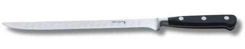 Keroppa Cuchillo Jamonero Pata Negra Alveolado Cuchillo Jamonero Alveolado Acero Inoxidable Uso Doméstico Hoja 25 cm Mango Ergonómico Fabricado en España Corte Preciso