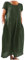 Chnnamzu Robe Lin Femme été Lâche Longue à Manches Courtes Et Col Rond Couleur Unie Bohème Légère De Plage Confort Casual SoiréE Grande Taille Pas Cher