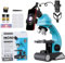 Xwin Sportseries Kids Educational Microscope Kit STEM Science Toy with 100x-1200x Magnification, Dual LED Lighting & Smartphone Adapter for Age 8+