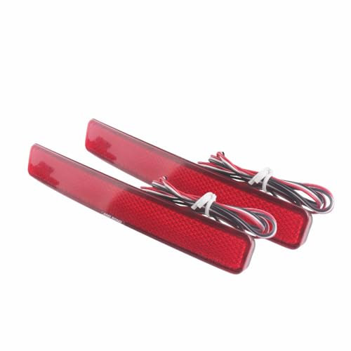 QIULKU Nebelschlussleuchte,RüCkleuchten 2 x roter Reflektor for die hintere Stoßstange, Heckstopp-Bremslicht, passend for VW T5 Transporter, passend for Caravelle, passend for Multivan 2003–11