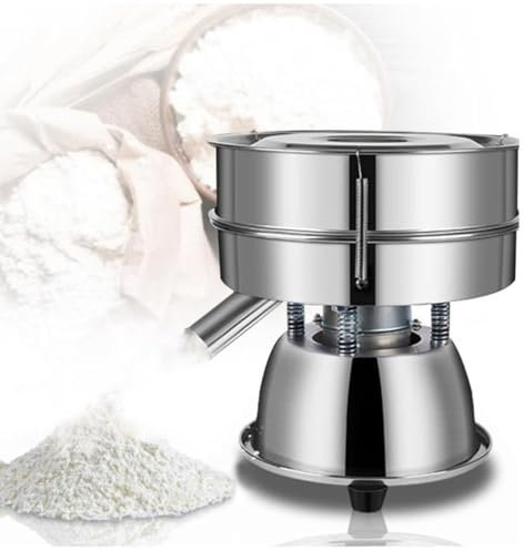 Máquina De Tamizado Vibratorio Eléctrico Coctelera De Tamiz Automática Máquina Coctelera De Tamiz De Acero Inoxidable Tamiz De Harina De 1350 N/Min Para Partículas De Polvo,2nets1cover-10cm