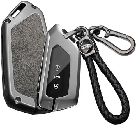 Ysbxitu Autoschlüssel Hülle aus Zinklegierung Schlüsselhülle Passt für VW Golf 8 MK8 ID.3 ID.4 ID.5 Formentor für Skoda Octavia A8 Enyaq Staubdicht Schlüsselcover （nur Keyless Gor）