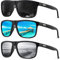 HENGOSEN Polarised Sunglasses Men Sports: Polarized Sunglasses Running Fishing Driving Sun Glasses with UV Protection 3 PACK