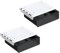 Civenhhd Under Desk Drawer, Under Desk Storage box, 2 Pack Hidden Sliding Out Storage Boxes, Under Desk mounted Drawer，Hidden Desktop Organizer (Black, Medium size)