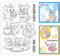 GLOBLELAND Klare Stempel Mit Maus Und Dessert Für Scrapbooking. Happy Birthday Stempel. Transparenter Tier Silikonstempel Für Die Kartengestaltung DIY Prägung Journaling