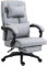 Dowinx Chefsessel Bürostuhl Ergonomisch mit Fußstütze, Verstellbare Lendenwirbel und Kopfstützen, Ergonomischer Bürostuhl, Computerstuhl mit Hoher Rückenlehne, Bürostuhl 150 KG (Grau)