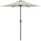 CHRISTOW Garden Parasol 2m Sun Shade Umbrella Steel With Crank Handle Cream Grey Taupe