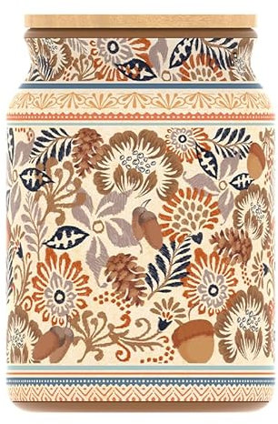 PieceRelax 3D Puzzle Deko-Behälter – Autumn Abundance | 128 Kunststoffteile & Holzdeckel | Stiftehalter & Aufbewahrung | Kreatives Geschenk für Zuhause & Büro [BA1017]