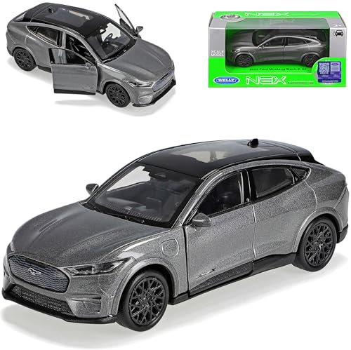 Welly Ford Mustang Mach-E GT SUV Grau Ab 2020 ca 1/43 1/36-1/46 Modell Auto mit individiuellem Wunschkennzeichen