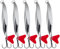 Dr.Fish 5pcs Sea Fishing Spinners Dexter Wedge Lures Metal Jigs Spoon Treble Hook Long Casting for Mackerel Trout Salmon Bass Cod Pollock 28g