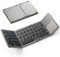 KUNSI Foldable Bluetooth Keyboard with Touchpad, Ultra Slim Portable Wireless Keyboard with Rechargeable Battery for Android Windows iOS Tablets Laptop-Space Gray
