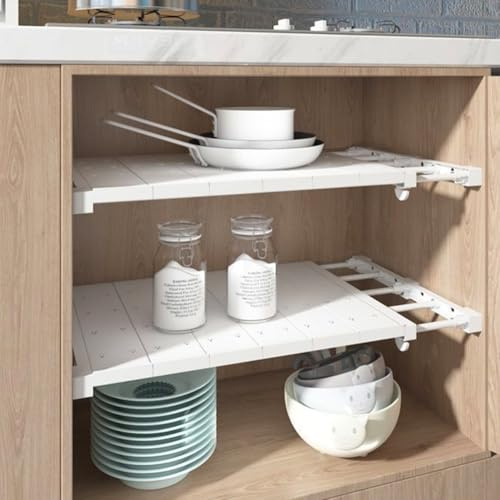 24cm Verstellbare Regale für Schrank, Länge 30-40cm, Hohe Tragfähigkeit