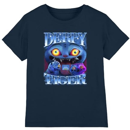 Kpop Demon Hunters Unisex Kids K-pop Demon Hunters - Derpy Tiger Bootleg Kids T Shirt T-Shirt (Pack of 1)
